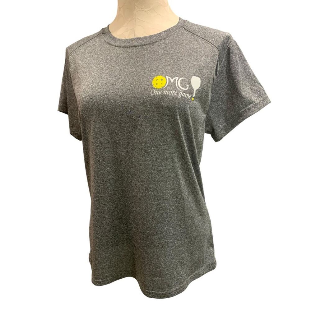 Medium BSN Sports Womens Gray Tshirt OMG!  One More Game
